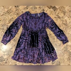 Free People Mirror Mirror Velvet Dress Women's size Small